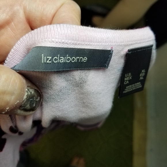 Vtg y2k watercolor tree print knit sweater tank top - Picture 3 of 7